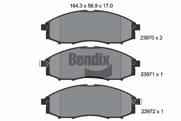 Bendix USA BPD2072 Гальмівні колодки, комплект BPD2072: Купити в Україні - Добра ціна на EXIST.UA!