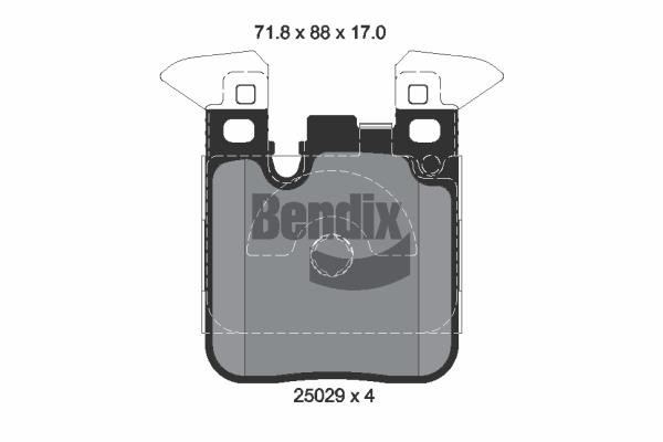 Bendix USA BPD1510 Гальмівні колодки, комплект BPD1510: Приваблива ціна - Купити в Україні на EXIST.UA!