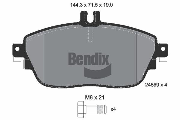 Bendix USA BPD1047 Гальмівні колодки, комплект BPD1047: Купити в Україні - Добра ціна на EXIST.UA!
