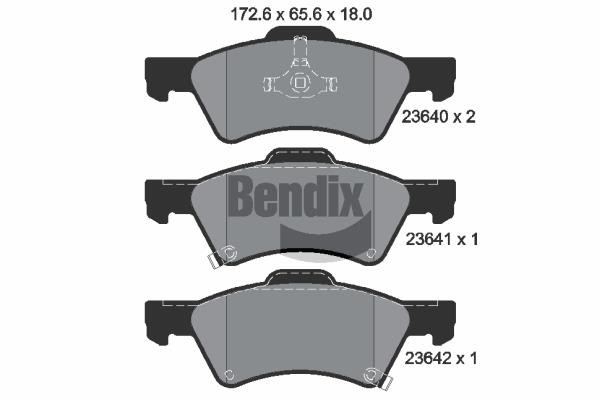 Bendix USA BPD2021 Гальмівні колодки, комплект BPD2021: Приваблива ціна - Купити в Україні на EXIST.UA!