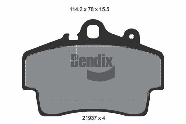 Bendix USA BPD1865 Гальмівні колодки, комплект BPD1865: Купити в Україні - Добра ціна на EXIST.UA!
