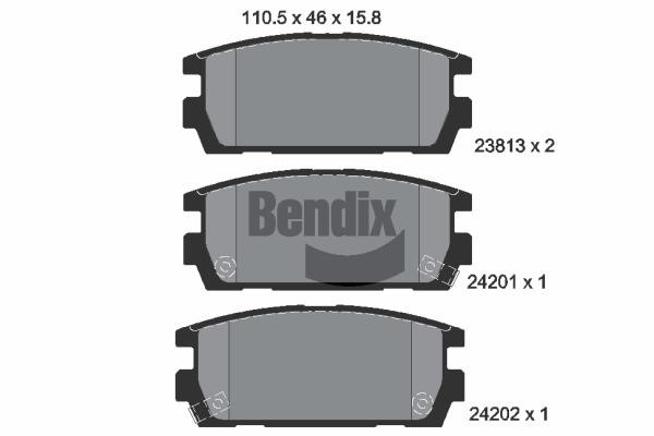 Bendix USA BPD2050 Гальмівні колодки, комплект BPD2050: Купити в Україні - Добра ціна на EXIST.UA!