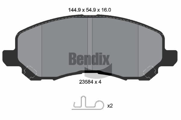 Bendix USA BPD1505 Гальмівні колодки, комплект BPD1505: Купити в Україні - Добра ціна на EXIST.UA!