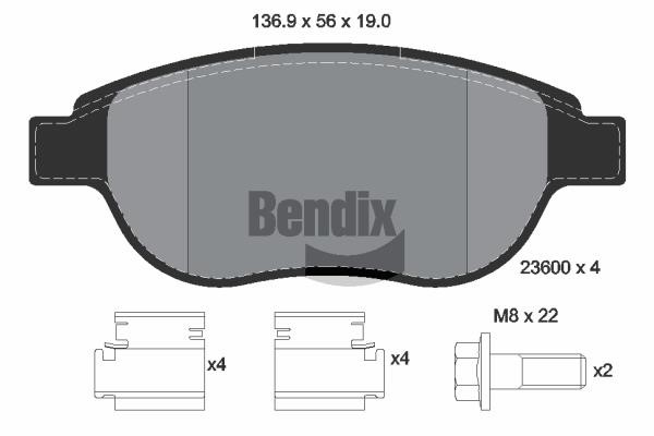 Bendix USA BPD1043 Гальмівні колодки, комплект BPD1043: Купити в Україні - Добра ціна на EXIST.UA!