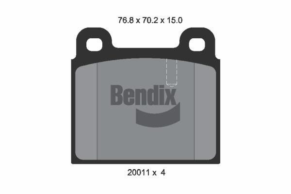 Bendix USA BPD1675 Гальмівні колодки, комплект BPD1675: Купити в Україні - Добра ціна на EXIST.UA!