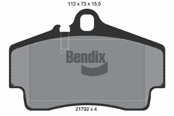 Bendix USA BPD1846 Гальмівні колодки, комплект BPD1846: Купити в Україні - Добра ціна на EXIST.UA!