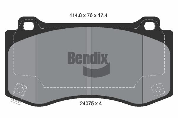 Bendix USA BPD2089 Гальмівні колодки, комплект BPD2089: Купити в Україні - Добра ціна на EXIST.UA!
