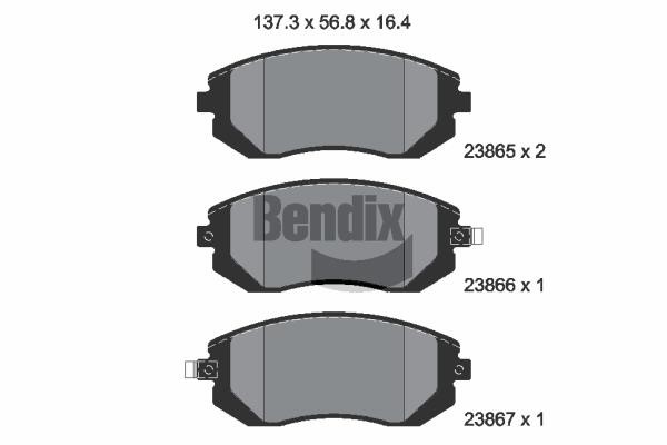 Bendix USA BPD1278 Гальмівні колодки, комплект BPD1278: Купити в Україні - Добра ціна на EXIST.UA!