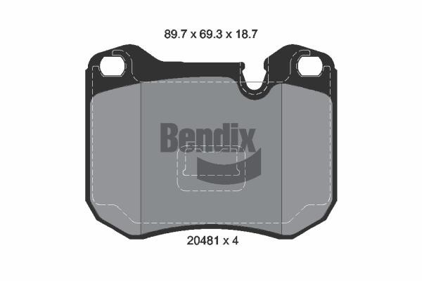 Bendix USA BPD1708 Гальмівні колодки, комплект BPD1708: Купити в Україні - Добра ціна на EXIST.UA!