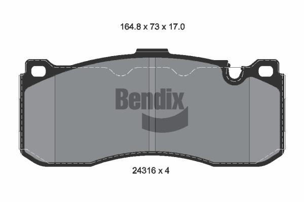 Bendix USA BPD1521 Гальмівні колодки, комплект BPD1521: Купити в Україні - Добра ціна на EXIST.UA!