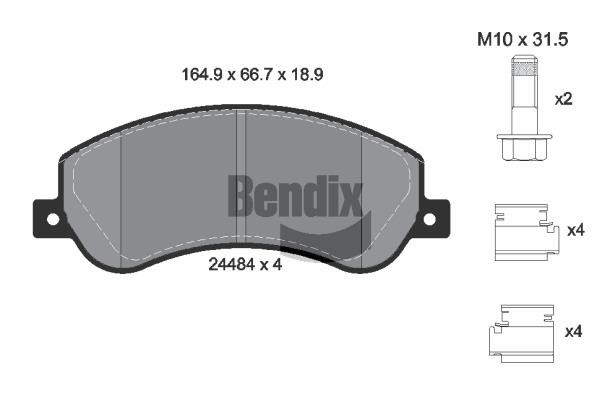 Bendix USA BPD1530 Гальмівні колодки, комплект BPD1530: Купити в Україні - Добра ціна на EXIST.UA!