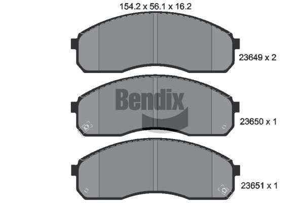 Bendix USA BPD2023 Гальмівні колодки, комплект BPD2023: Купити в Україні - Добра ціна на EXIST.UA!