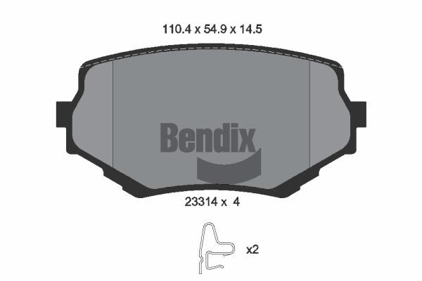 Bendix USA BPD1412 Гальмівні колодки, комплект BPD1412: Купити в Україні - Добра ціна на EXIST.UA!