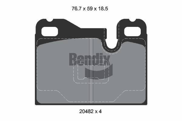 Bendix USA BPD1709 Гальмівні колодки, комплект BPD1709: Купити в Україні - Добра ціна на EXIST.UA!