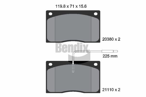 Bendix USA BPD1701 Гальмівні колодки, комплект BPD1701: Купити в Україні - Добра ціна на EXIST.UA!