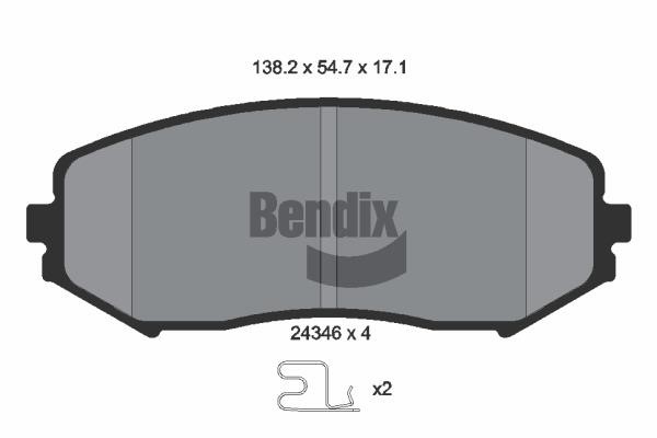 Bendix USA BPD1379 Гальмівні колодки, комплект BPD1379: Купити в Україні - Добра ціна на EXIST.UA!