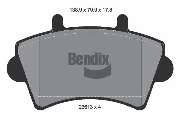 Bendix USA BPD1155 Гальмівні колодки, комплект BPD1155: Купити в Україні - Добра ціна на EXIST.UA!