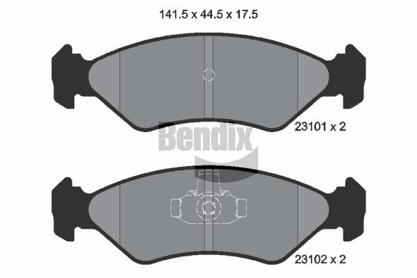 Bendix USA BPD1296 Гальмівні колодки, комплект BPD1296: Купити в Україні - Добра ціна на EXIST.UA!