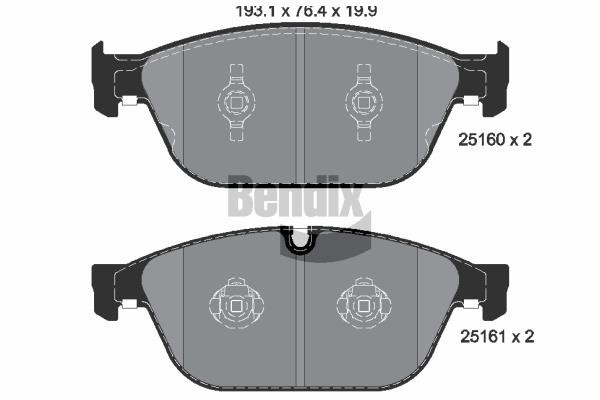 Bendix USA BPD1545 Гальмівні колодки, комплект BPD1545: Купити в Україні - Добра ціна на EXIST.UA!