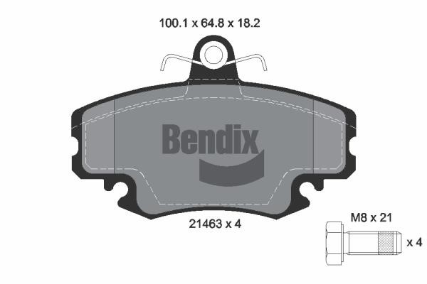 Bendix USA BPD1468 Гальмівні колодки, комплект BPD1468: Купити в Україні - Добра ціна на EXIST.UA!