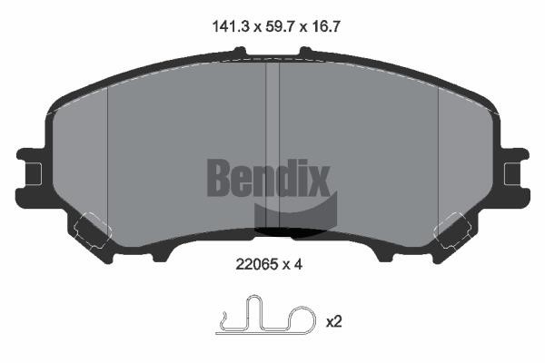 Bendix USA BPD1485 Гальмівні колодки, комплект BPD1485: Приваблива ціна - Купити в Україні на EXIST.UA!