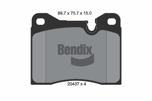 Bendix USA BPD1315 Гальмівні колодки, комплект BPD1315: Купити в Україні - Добра ціна на EXIST.UA!