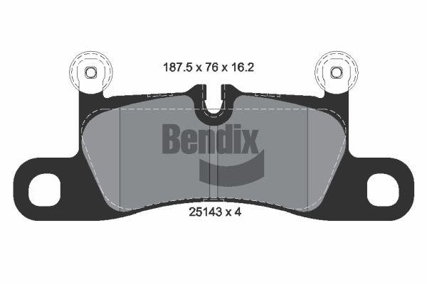 Bendix USA BPD2321 Гальмівні колодки, комплект BPD2321: Купити в Україні - Добра ціна на EXIST.UA!