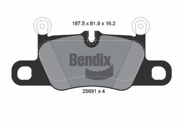 Bendix USA BPD2260 Гальмівні колодки, комплект BPD2260: Купити в Україні - Добра ціна на EXIST.UA!