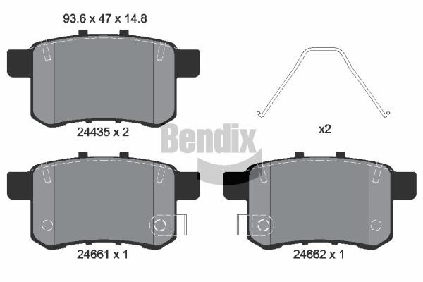 Bendix USA BPD2148 Гальмівні колодки, комплект BPD2148: Купити в Україні - Добра ціна на EXIST.UA!
