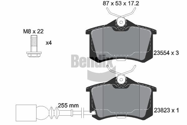Bendix USA BPD2053 Гальмівні колодки, комплект BPD2053: Купити в Україні - Добра ціна на EXIST.UA!