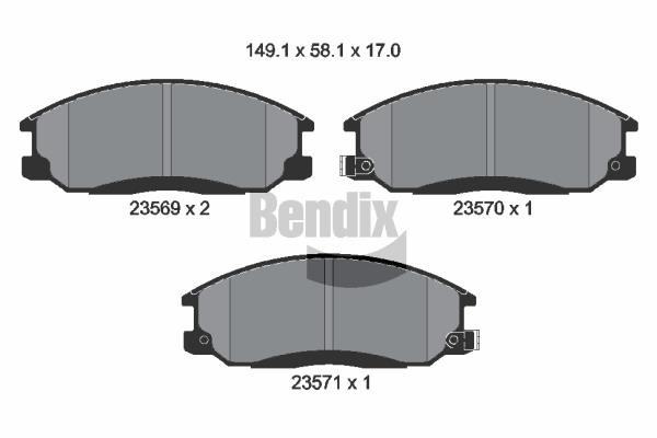 Bendix USA BPD1367 Гальмівні колодки, комплект BPD1367: Купити в Україні - Добра ціна на EXIST.UA!