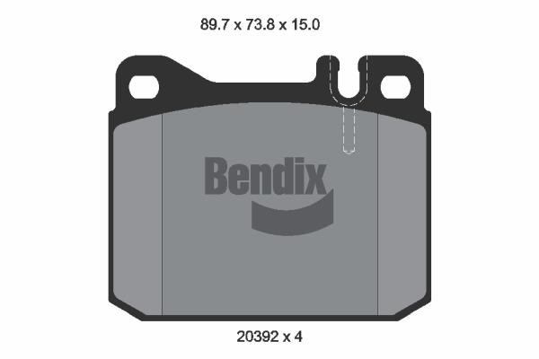 Bendix USA BPD1703 Гальмівні колодки, комплект BPD1703: Приваблива ціна - Купити в Україні на EXIST.UA!
