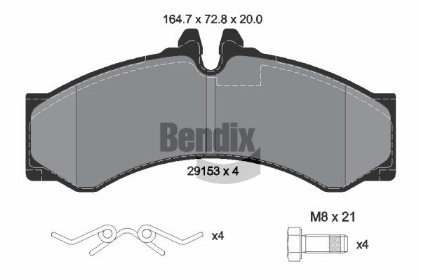 Bendix USA BPD1228 Гальмівні колодки, комплект BPD1228: Купити в Україні - Добра ціна на EXIST.UA!