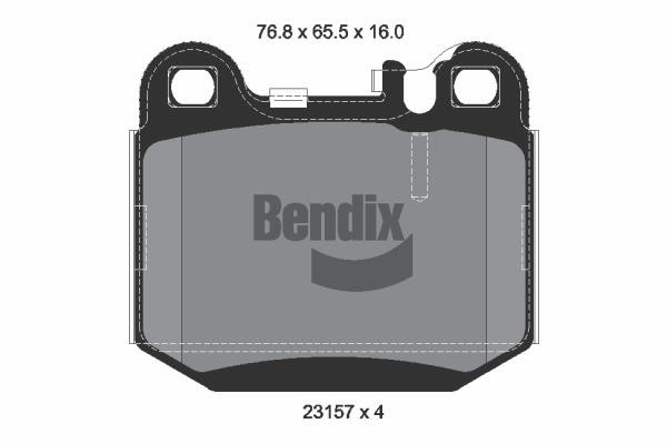 Bendix USA BPD1318 Гальмівні колодки, комплект BPD1318: Купити в Україні - Добра ціна на EXIST.UA!