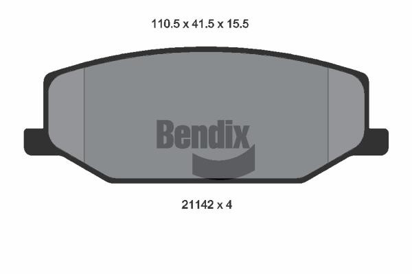 Bendix USA BPD1463 Гальмівні колодки, комплект BPD1463: Купити в Україні - Добра ціна на EXIST.UA!