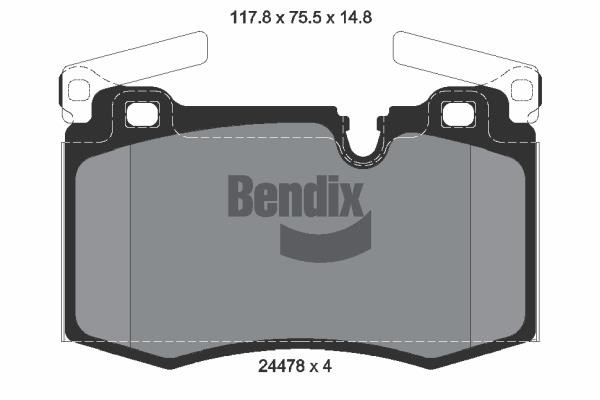 Bendix USA BPD2158 Гальмівні колодки, комплект BPD2158: Купити в Україні - Добра ціна на EXIST.UA!