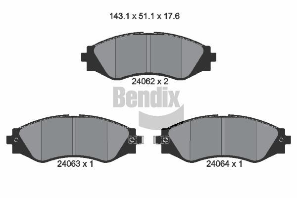 Bendix USA BPD2087 Гальмівні колодки, комплект BPD2087: Купити в Україні - Добра ціна на EXIST.UA!