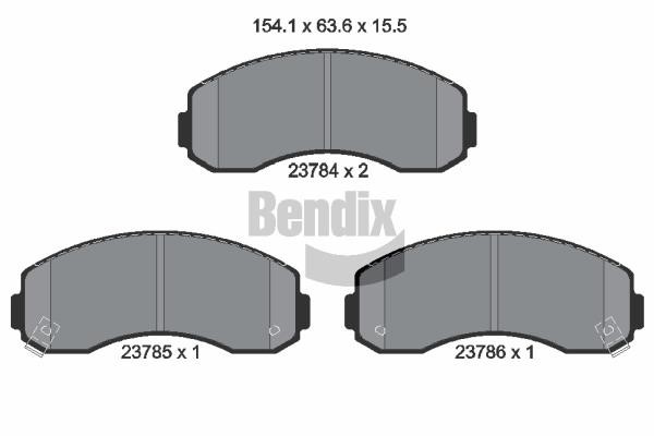 Bendix USA BPD2046 Гальмівні колодки, комплект BPD2046: Купити в Україні - Добра ціна на EXIST.UA!