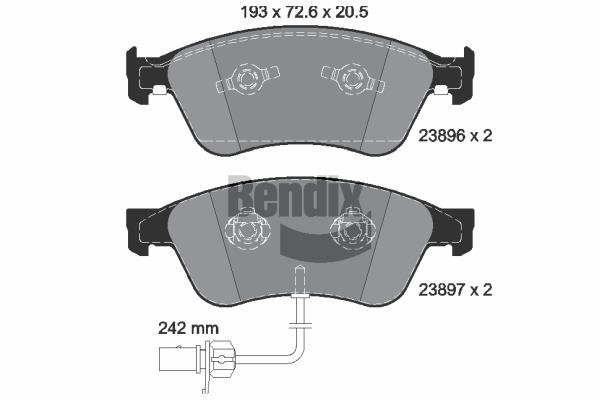 Bendix USA BPD1612 Гальмівні колодки, комплект BPD1612: Купити в Україні - Добра ціна на EXIST.UA!