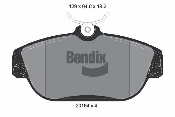 Bendix USA BPD1688 Гальмівні колодки, комплект BPD1688: Купити в Україні - Добра ціна на EXIST.UA!