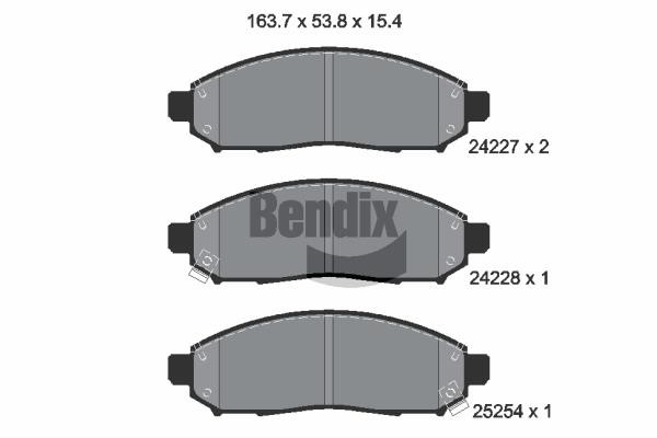 Bendix USA BPD1575 Гальмівні колодки, комплект BPD1575: Купити в Україні - Добра ціна на EXIST.UA!
