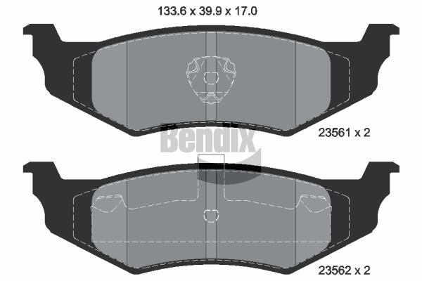 Bendix USA BPD2010 Гальмівні колодки, комплект BPD2010: Приваблива ціна - Купити в Україні на EXIST.UA!