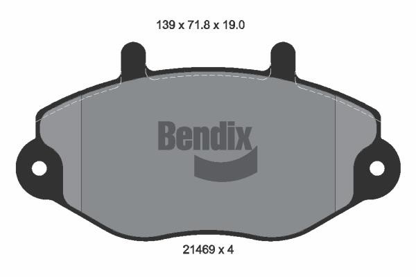 Bendix USA BPD1793 Гальмівні колодки, комплект BPD1793: Купити в Україні - Добра ціна на EXIST.UA!