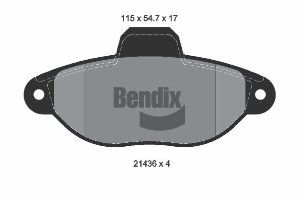 Bendix USA BPD1007 Гальмівні колодки, комплект BPD1007: Приваблива ціна - Купити в Україні на EXIST.UA!