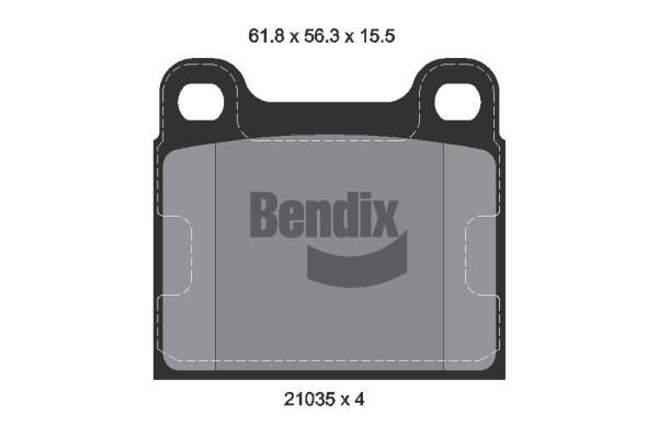 Bendix USA BPD1743 Гальмівні колодки, комплект BPD1743: Купити в Україні - Добра ціна на EXIST.UA!