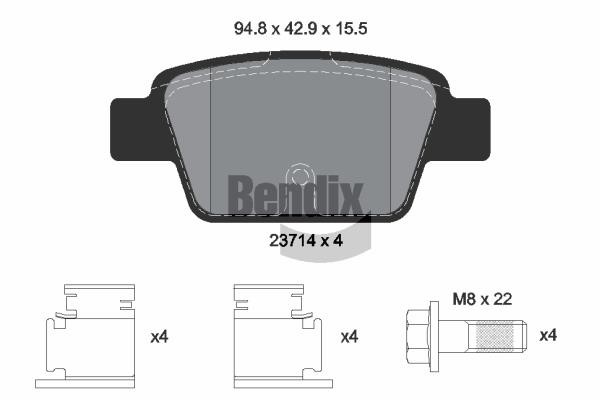 Bendix USA BPD1120 Гальмівні колодки, комплект BPD1120: Купити в Україні - Добра ціна на EXIST.UA!