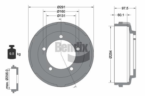 Bendix USA BDM1063 Барабан гальмівний BDM1063: Купити в Україні - Добра ціна на EXIST.UA!