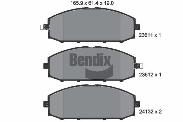 Bendix USA BPD2018 Гальмівні колодки, комплект BPD2018: Купити в Україні - Добра ціна на EXIST.UA!
