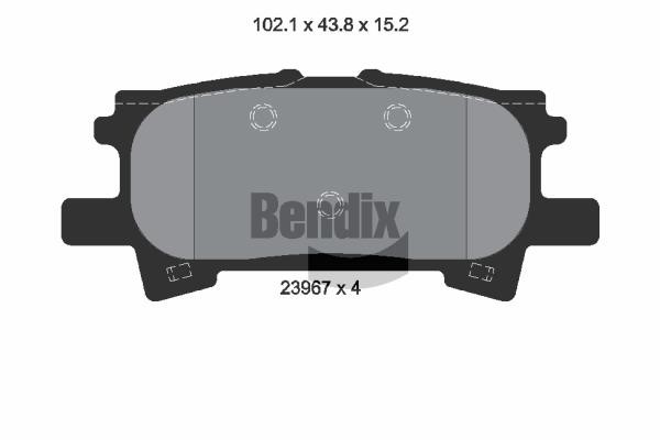 Bendix USA BPD2071 Гальмівні колодки, комплект BPD2071: Купити в Україні - Добра ціна на EXIST.UA!