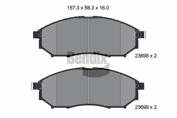 Bendix USA BPD1215 Гальмівні колодки, комплект BPD1215: Купити в Україні - Добра ціна на EXIST.UA!